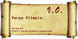Varga Olimpia névjegykártya
