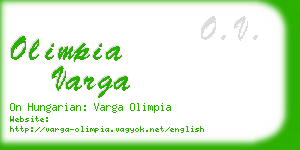 olimpia varga business card